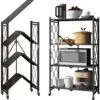 Étagère de rangement pliable à 4/5 niveaux, Multifonctionnel et sans installation - Tenir 300kg