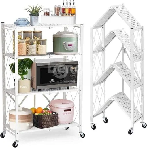Étagère de rangement pliable à 4/5 niveaux, Multifonctionnel et sans installation - Tenir 300kg