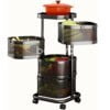 Étagère De Rangement Rotative De Cuisine À 4 Niveaux Tour Pivotante De Stockage De Fruits Et Légumes