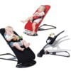 4en1 Chaise à bascule pour bébé, Lit pliable confortable, berceau inclinable jusqu'à 3 ans