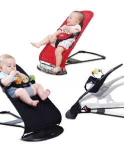 4en1 Chaise à bascule pour bébé, Lit pliable confortable, berceau inclinable jusqu'à 3 ans