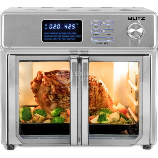 BLITZ GMAX Four et Air Fryer de 25 Litres avec 4 Accessoires et Puissance de 2600W (USA Quality)