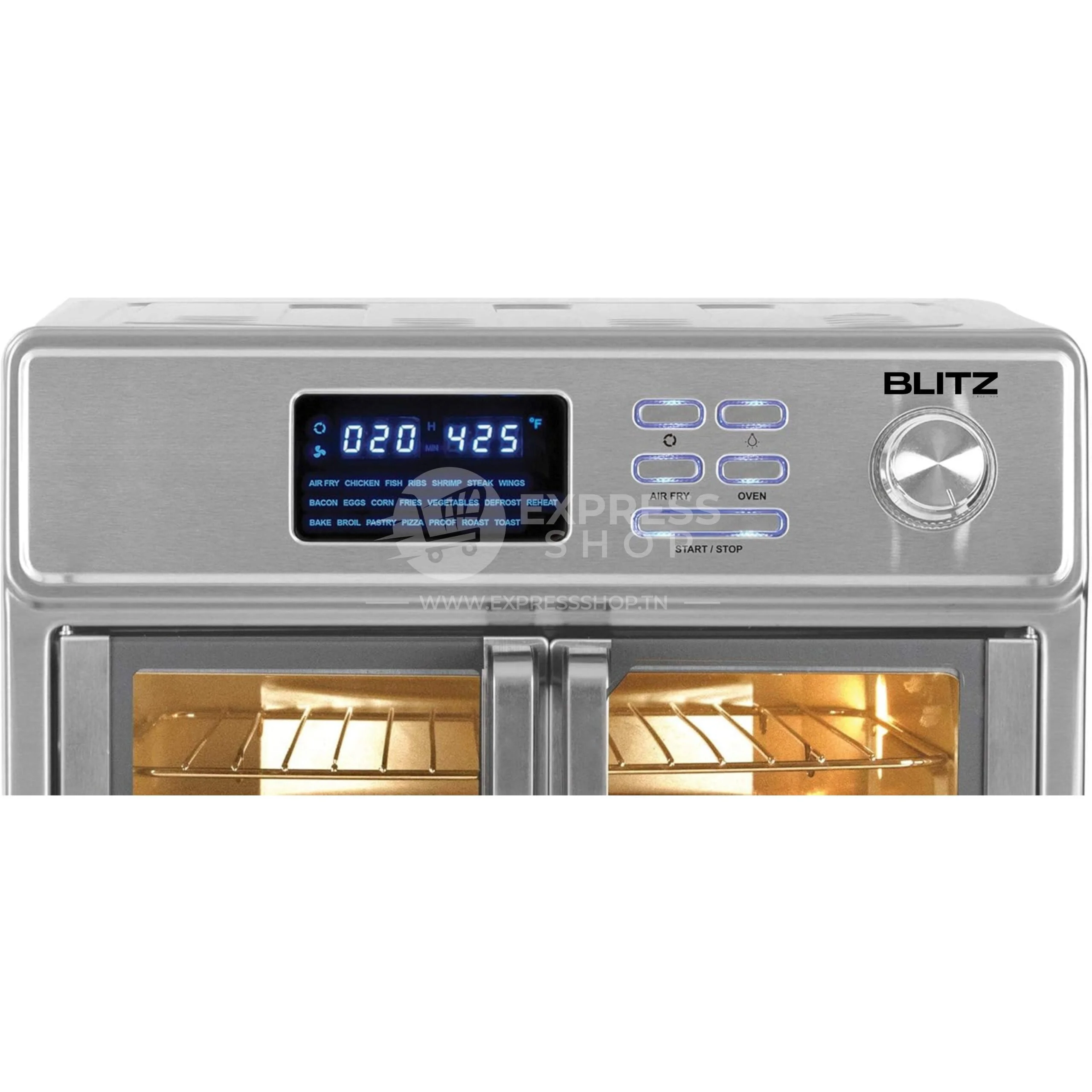 BLITZ GMAX Four et Air Fryer de 25 Litres avec 4 Accessoires et Puissance de 2600W (USA Quality)