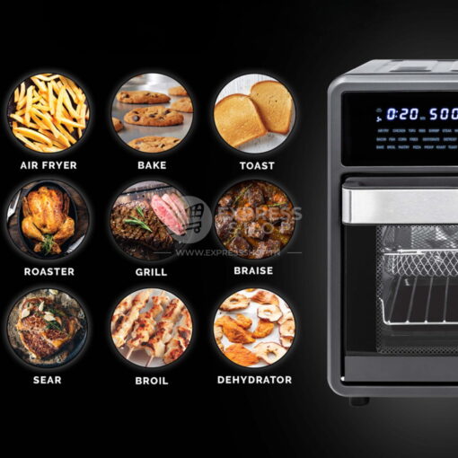 BLITZ MEGA Four et Air Fryer 15 Litres Avec 22 Programmes Intelligents et Puissance de 2600W (USA Quality)