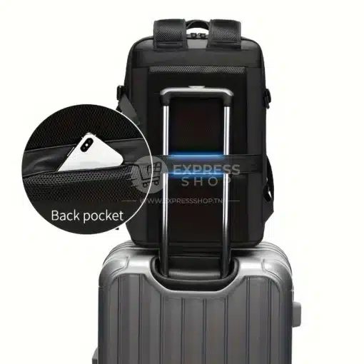 Helix– Sac À Dos De Ordinateur Voyage 45L Professionnel Extensible et Étanche Avec USB