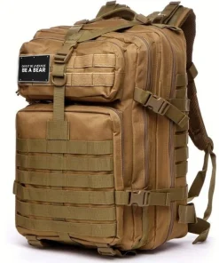 Sparta BearBags – Sac À Dos De Camping Et Randonnée Tactique 45L Avec Grande Capacité Et Absorption Des Chocs - Sparta-Khaki