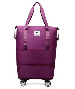 Converta BearBags® – 4en1 Sac De Voyage À Roulettes amovibles Unisexe Ultra-Léger Et Extensible Imperméable - Converta-violet-fonce