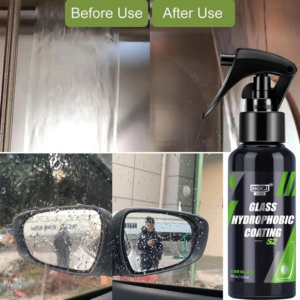 HGKJ® S2 - Revêtement Nano protecteur céramique nano-hydrophobe Vision claire pour Pare-Brise anti-pluie