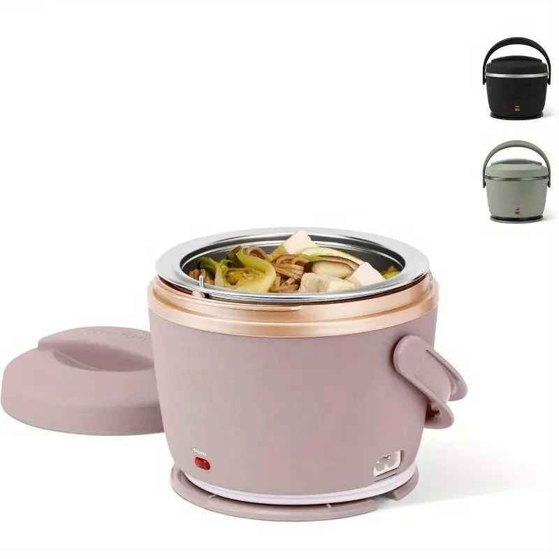 4 En 1 Lunch Box Et Chauffe-Repas Électrique Portable Et Compact pour Bureau Déplacements