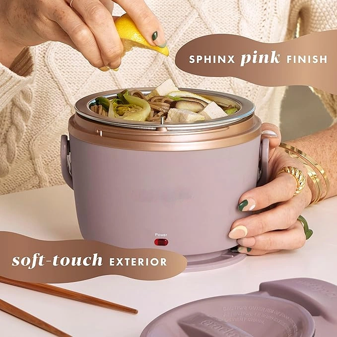 4 En 1 Lunch Box Et Chauffe-Repas Électrique Portable Et Compact pour Bureau Déplacements