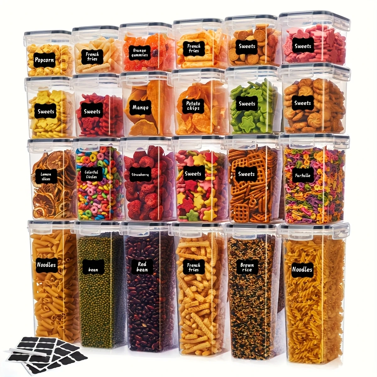 Ensemble de 24 Boîtes De Conservation Hermétiques Alimentaires Sans BPA Pour Un Rangement Idéal