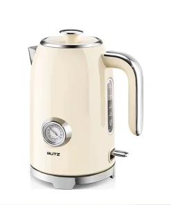 Blitz® - Bouilloire Électrique Rétro En Acier Inoxydable À Ébullition Rapide De 2200 W Et Capacité De 1,7L - Bouilloire ‎Crème Vintage