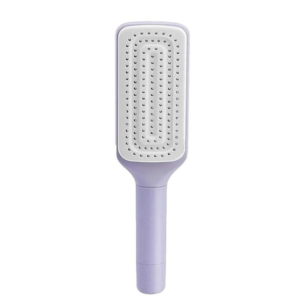 Brosse Cheveux Auto-Nettoyante Rotative - Anti-nœuds & Anti-statique Idéale Pour Tous Types De Cheveux