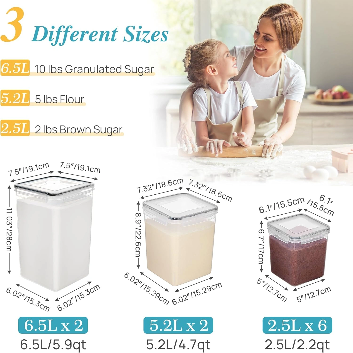 Blitz - Set 10 Boîtes de Conservation Alimentaires Étanches Et Sans BPA Pour Cuisine & Placards