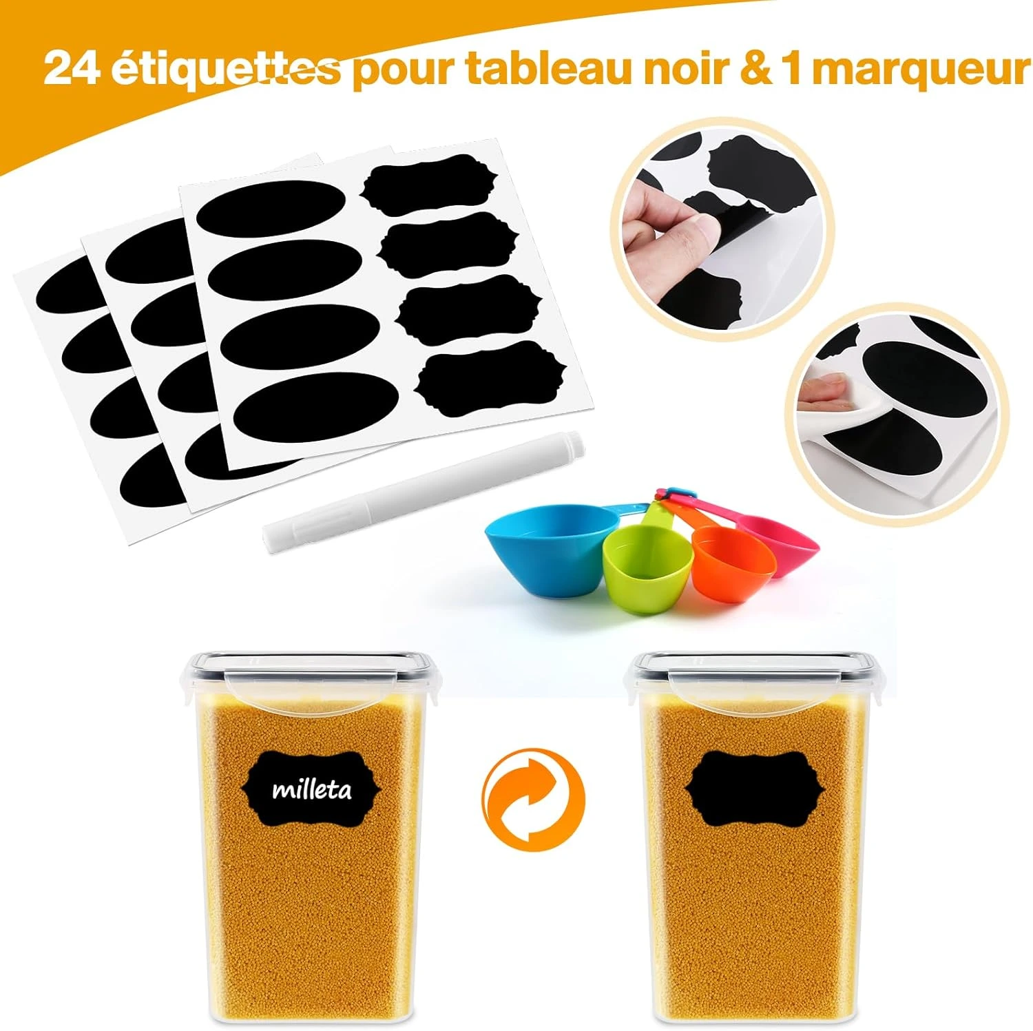 Blitz® - Ensemble de 30 Boîtes De Conservation Hermétiques Alimentaires Sans BPA Pour Un Rangement Idéal ( 15 Boites + 15 couvercles )