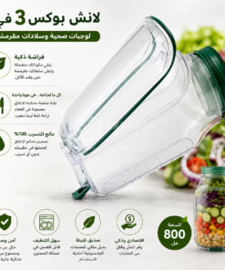 3en1 Lunch box fraîcheur pour repas sains et salades croustillantes
