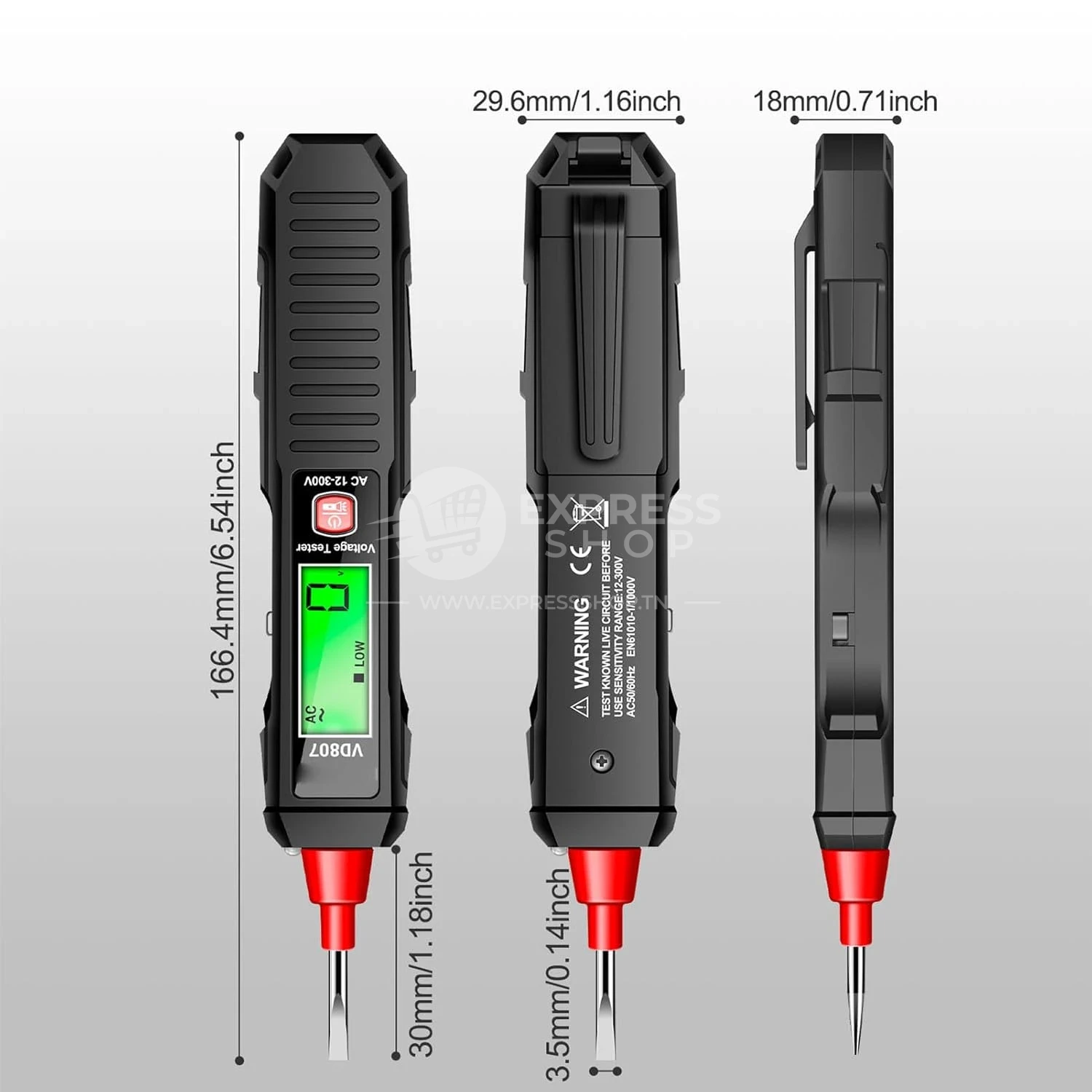 3en1 Testeur De Tension Électrique Intelligent Multifonction Avec Écran LCD