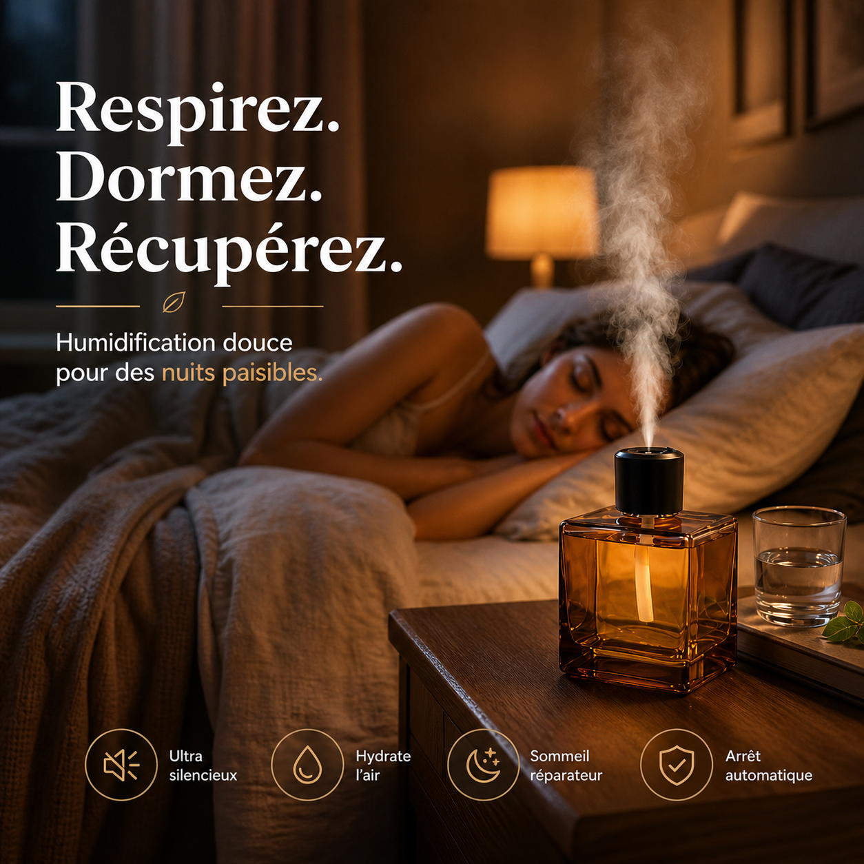 BLITZ- Humidificateur d’Air Et Diffuseur d’Arômes Huiles Essentielles 500 ml Rechargeable & Portable