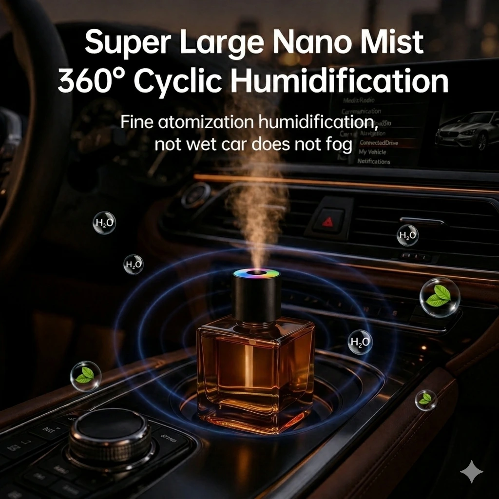 BLITZ- Humidificateur d’Air Et Diffuseur d’Arômes Huiles Essentielles 500 ml Rechargeable & Portable
