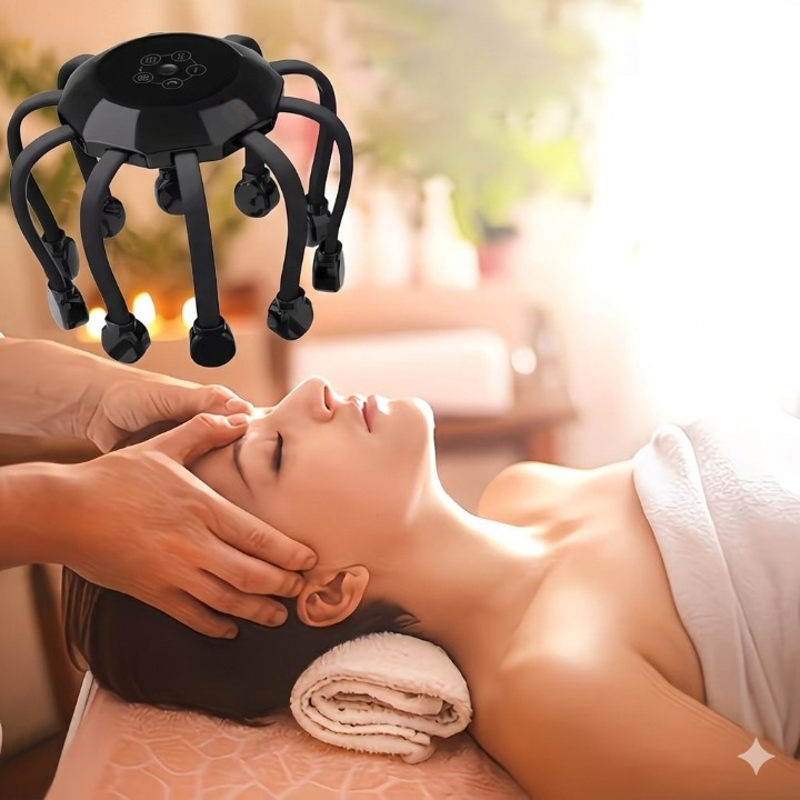 5en1 Masseur de tête  Rechargeable pour soulager les migraines