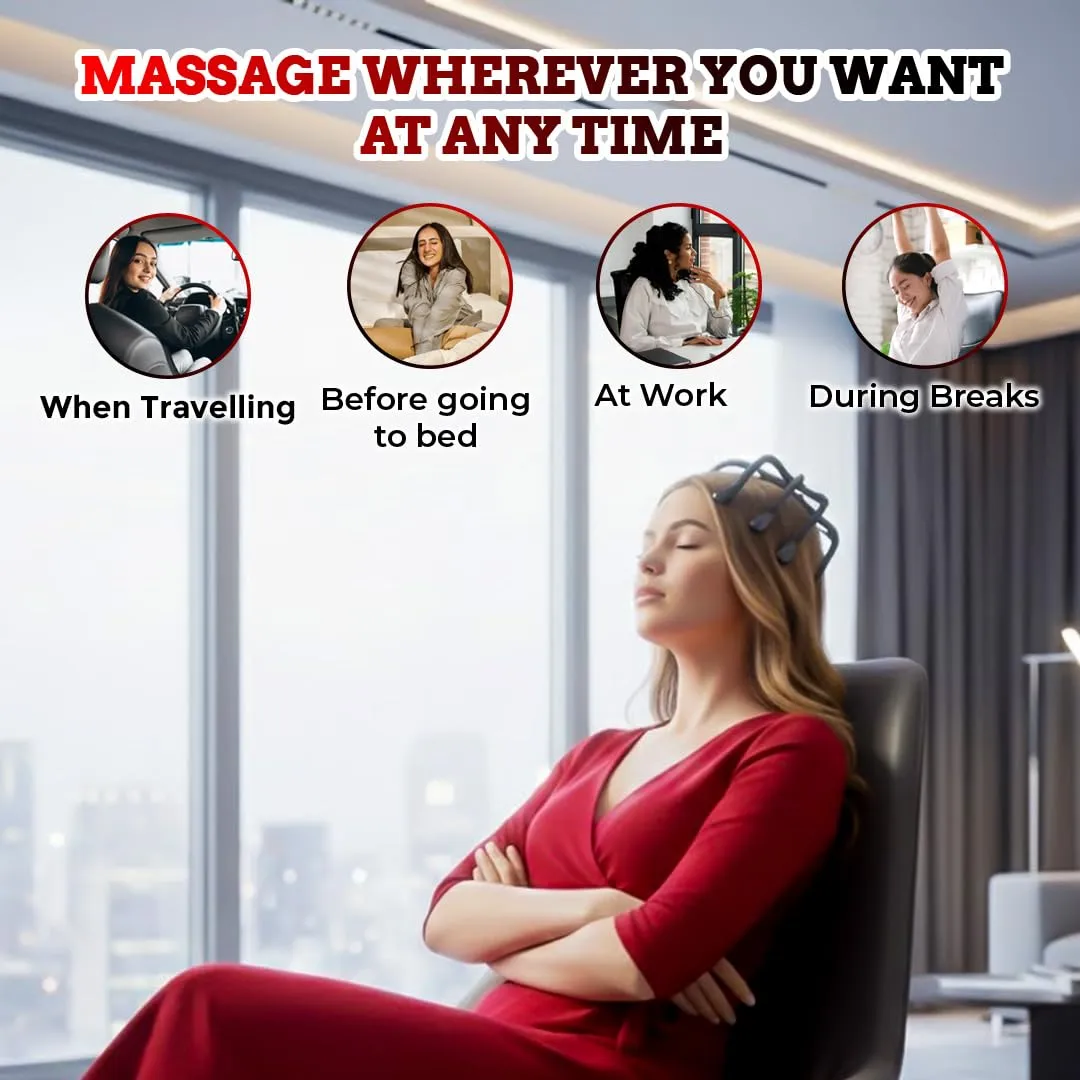 5en1 Masseur de tête  Rechargeable pour soulager les migraines
