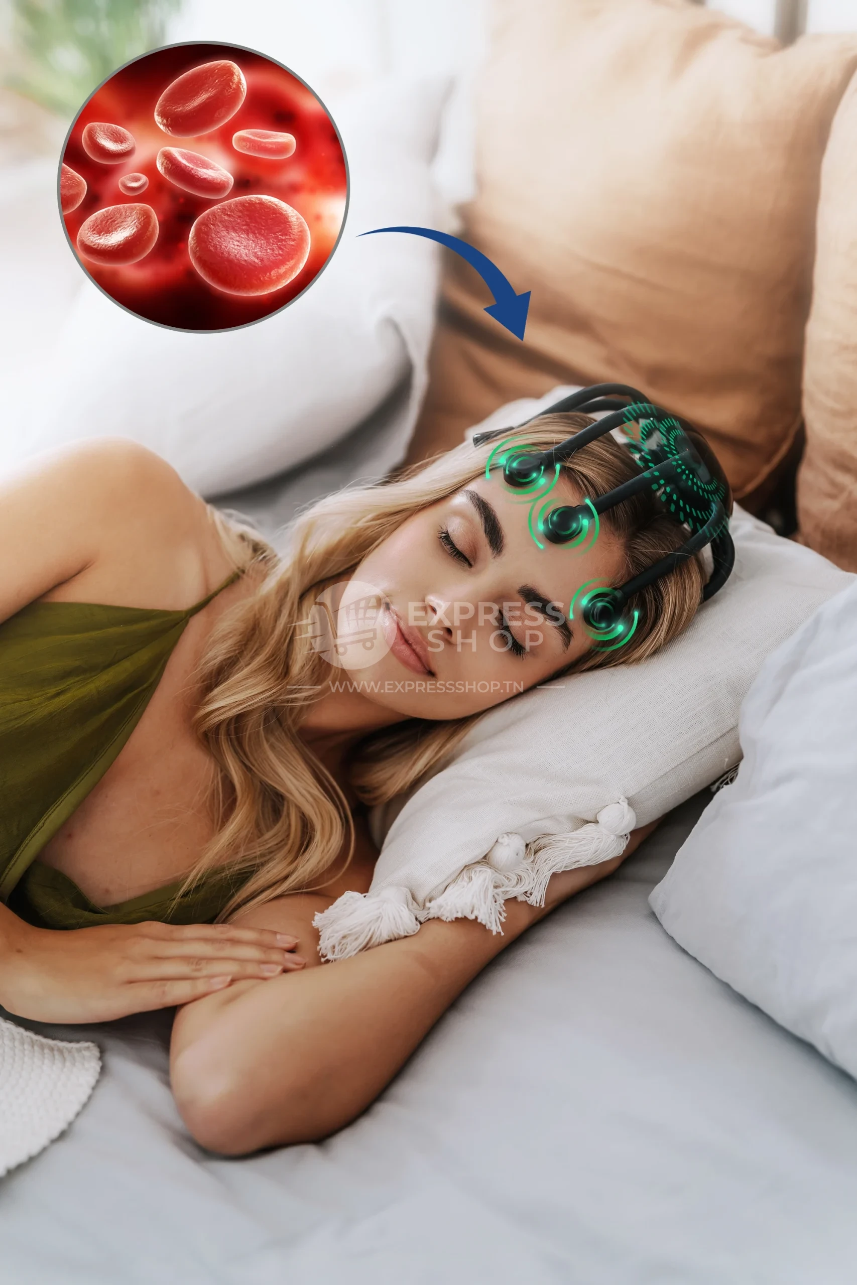 5en1 Masseur de tête  Rechargeable pour soulager les migraines